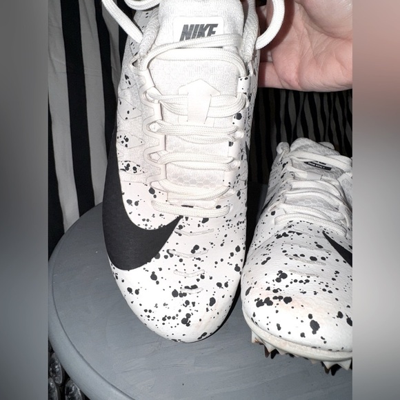 Authentic Nike Zoom Rival S 9 White/Black Paint splatter Track Spike Size 7.5 - Picture 4 of 14
